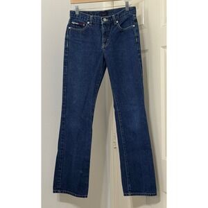 Tommy Jeans Womens sz 5/32 Vintage Straight Leg Dark Wash Blue Jeans Y2K‎ 90s